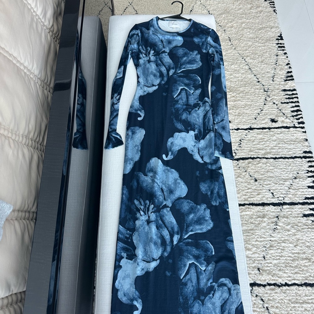 Reformation Blue Tie-Dye Maxi Dress